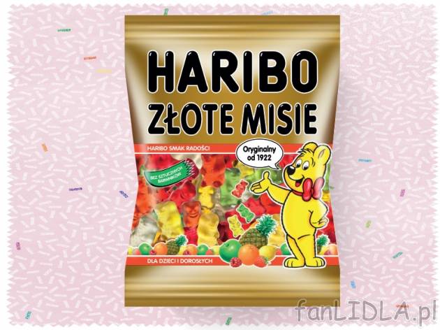 Haribo Złote Misie , cena 3,00 PLN za 160 g/1 opak., 100 g=1,99 PLN.
