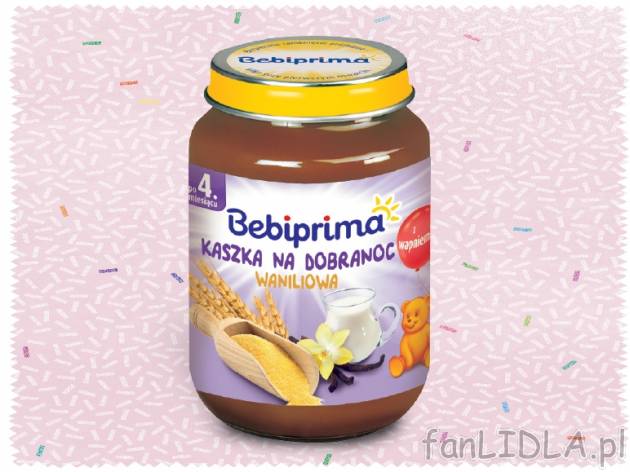 Bebiprima Kaszka na dobranoc lub danie , cena 3,00 PLN za 190 g/1 opak., 100 g=2,10 ...