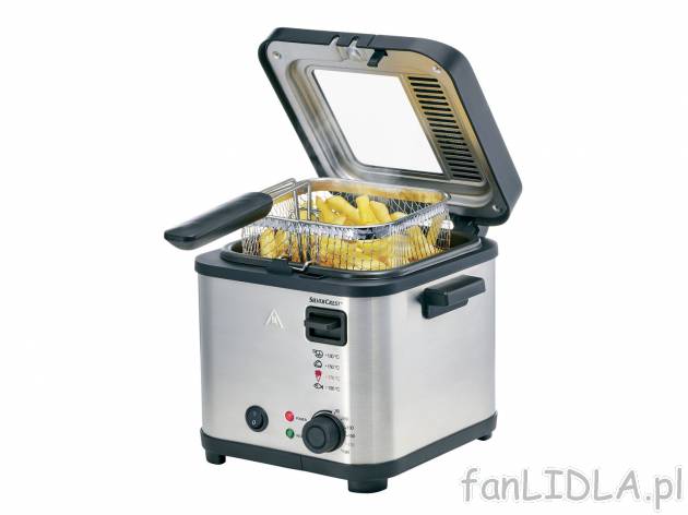 Frytkownica 850 W , cena 89,90 PLN 
- z funkcją fondue - w zestawie okrągła ...
