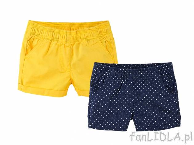 Szorty 2 pary Lupilu, cena 24,99 PLN za 2 pary 
- rozmiary: 86-116 (nie wszystkie ...