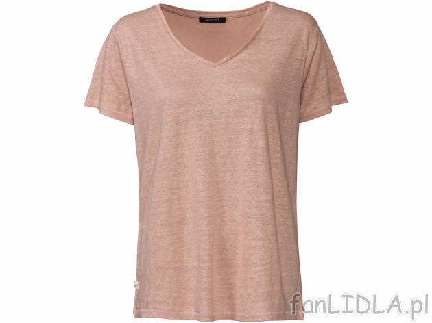 T-shirt z lnem , cena 34,99 PLN 
- 55% lnu, 45% wiskozy (LENZING™ ECOVERO™)
- ...