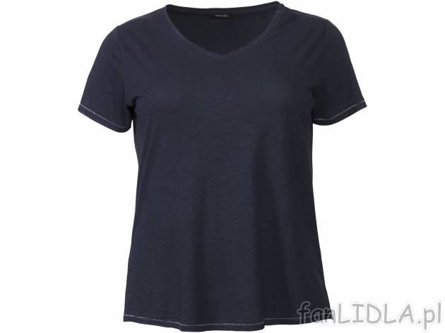 T-shirt z lnem , cena 34,99 PLN 
- 55% lnu, 45% wiskozy (LENZING™ ECOVERO™)
- ...