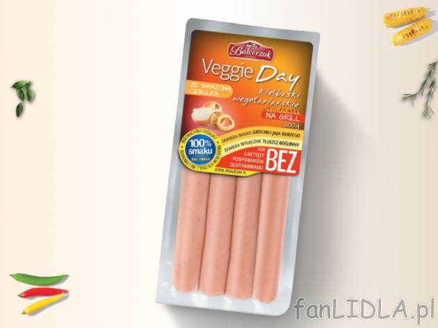 Balcerzak Kiełbaski wegetariańskie na grilla , cena 6,00 PLN za 200 g/1 opak., ...