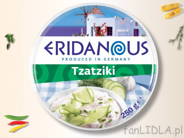 Eridanous Tzatziki , cena 2,00 PLN za 250 g/1 opak., 100 g=0,96 PLN.