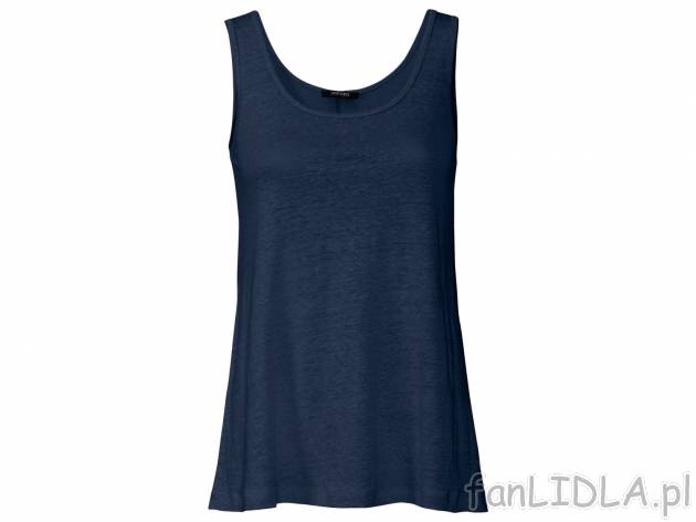 Top z lnem , cena 34,99 PLN 
- 55% lnu, 45% wiskozy (LENZING™ ECOVERO™)
- ...