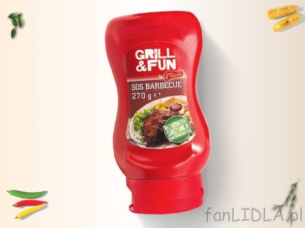 Grill&Fun Sos , cena 2,00 PLN za 250/270 g/1 opak., 1 kg=9,96/9,22 PLN.
