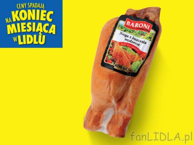 Baroni Nogi wędzone z kurcząt , cena 4,00 PLN za 600 g/1 opak., 1 kg=8,32 PLN.