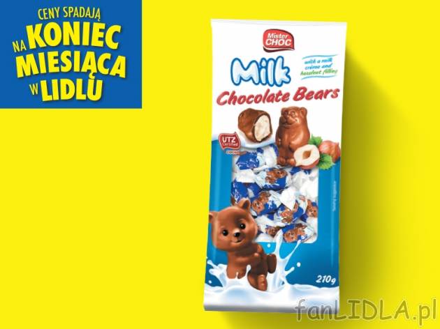 Mister Choc Czekoladowe misie z nadzieniem , cena 5,00 PLN za 210 g/1 opak., 100 ...