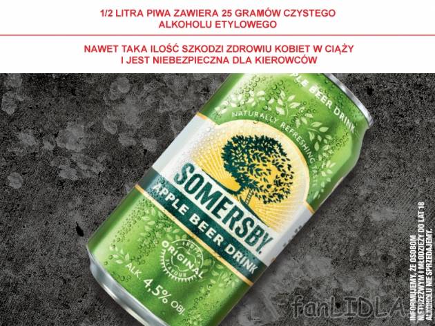 Somersby Piwo , cena 1,00 PLN za 330 ml/1 pusz., 1 l=6,03 PLN.