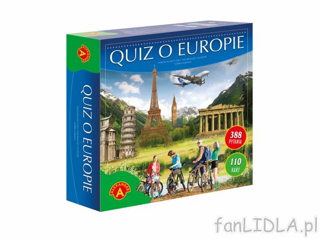 Quiz , cena 19,99 PLN za 1 opak. W środku znajdziemy 110 kart i aż 388 pytań. ...