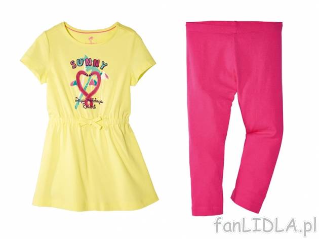 Tunika + legginsy Lupilu, cena 21,99 PLN za 1 opak. 
- rozmiary: 86-116 
- 3 zestawy ...