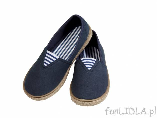 Espadryle dziecięce Lupilu, cena 29,99 PLN za 1 para 
- wokół podeszwy pleciona, ...