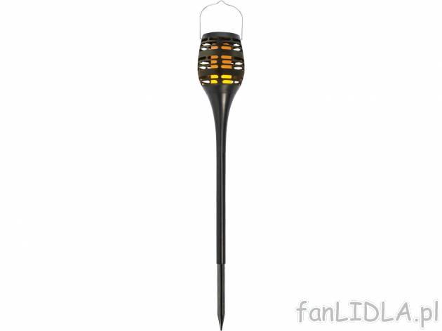 Lampa solarna w kształcie pochodni , cena 59,90 PLN 
3 w 1: pochodnia, lampa stołowa ...