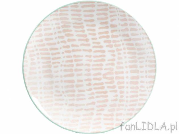Talerz z porcelany , cena 9,99 PLN 
- Ø ok. 20 cm
- przystosowane do mycia w ...