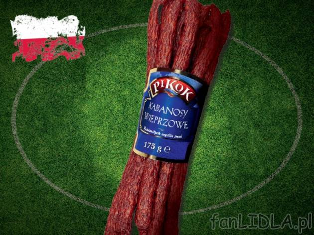 Polskie kabanosy wieprzowe , cena 4,00 PLN za 175 g/1 opak., 100 g=2,85 PLN.