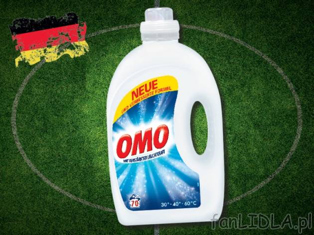 Omo Płyn do prania, 70 prań , cena 27,00 PLN za 5 l/1 opak., 1 l=5,60 PLN.
