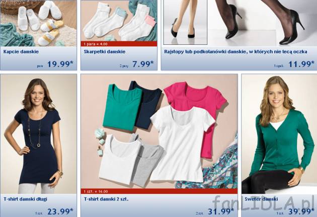 Bielizna damska i rajstopy w Lidl