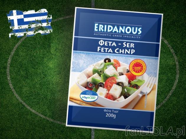 Oryginalny grecki ser Feta , cena 6,00 PLN za 200g/1 opak., 100g=3,25 PLN.