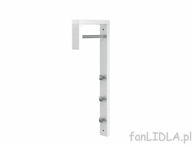 Wieszak , cena 49,99 PLN 
- 5,8 x 70 x 25 cm (szer. x wys. x gł.)
- 3 haczyki ...