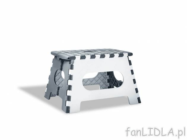 Taboret składany , cena 29,99 PLN 
- wymiary: po rozłożeniu ok. 34,5 x 22 x ...