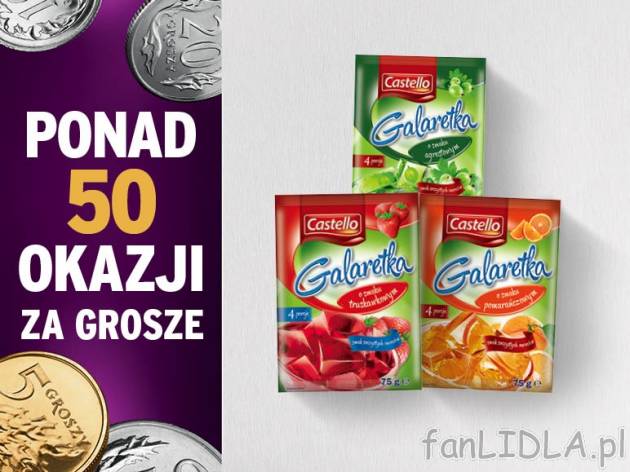 Castello Galaretka , cena 0,00 PLN za 75 g/1 opak., 100 g=1,05 PLN.