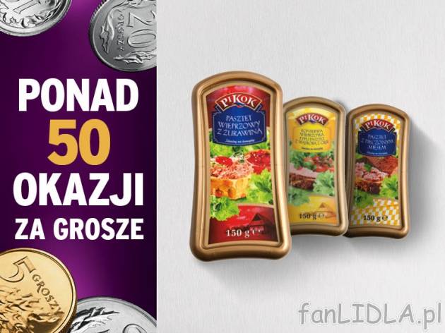 Pikok Pasztet , cena 0,00 PLN za 150 g/1 opak., 100 g=0,66 PLN.