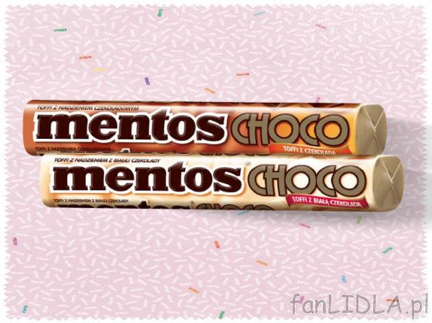 Mentos Choco , cena 1,00 PLN za 38g/1 opak, 100g=5,24 PLN.