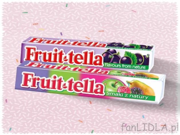 Fruittella , cena 1,00 PLN za 41g/1 opak, 100g=4,85 PLN.