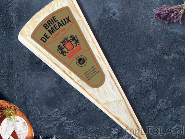 Ser pleśniowy Brie de Meaux , cena 9,00 PLN za 200 g/1 opak., 100 g=5,00 PLN.