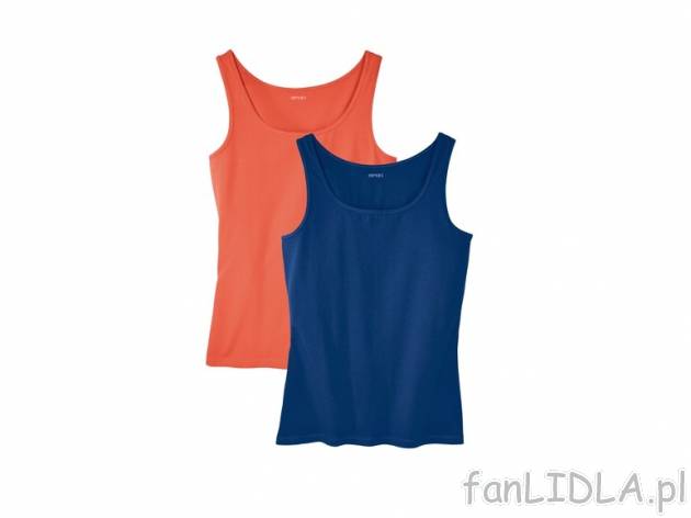 Topy 2 szt. Esmara, cena 24,99 PLN za 2 szt. 
- rozmiary: XS - L (nie wszystkie ...