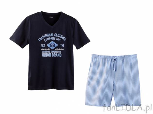 Piżama męska Livergy, cena 34,99 PLN za 1 opak. 
- rozmiary: S - XL (nie wszystkie ...