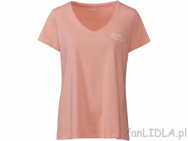 T-shirt Esmara, cena 12,99 PLN 
- rozmiary: XS-L
- 100% bawełny
- Hohenstein bezpieczne ...