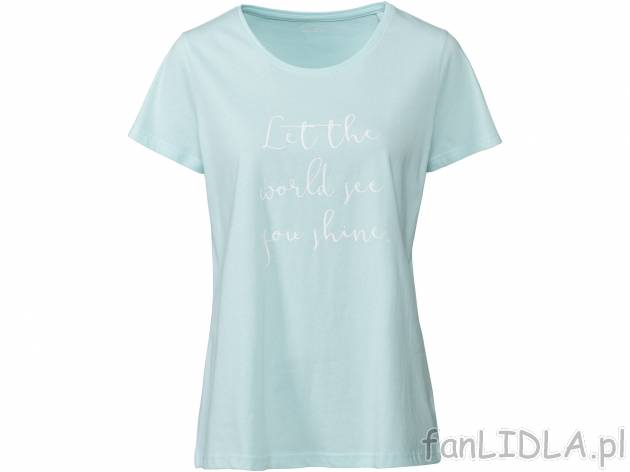 T-shirt Esmara, cena 12,99 PLN 
- rozmiary: S-L
- 100% bawełny
- Hohenstein bezpieczne ...