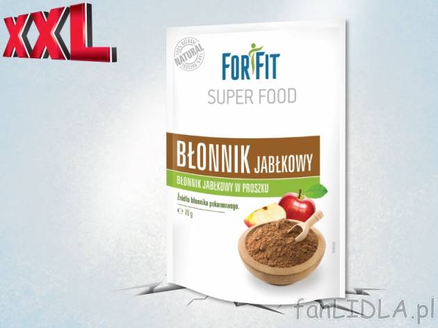 ForFit Błonnik jabłkowy , cena 3,00 PLN za 70 g/1 opak., 100 g=5,70 PLN. 
*artykuł ...