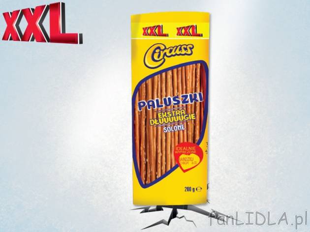 Circuss Paluszki słone , cena 1,00 PLN za 200 g/1 opak., 100 g=0,90 PLN.