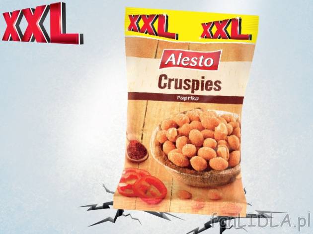 Alesto Orzechy w cieście XXL , cena 4,00 PLN za 250 g/1 opak., 100 g=1,80 PLN.
