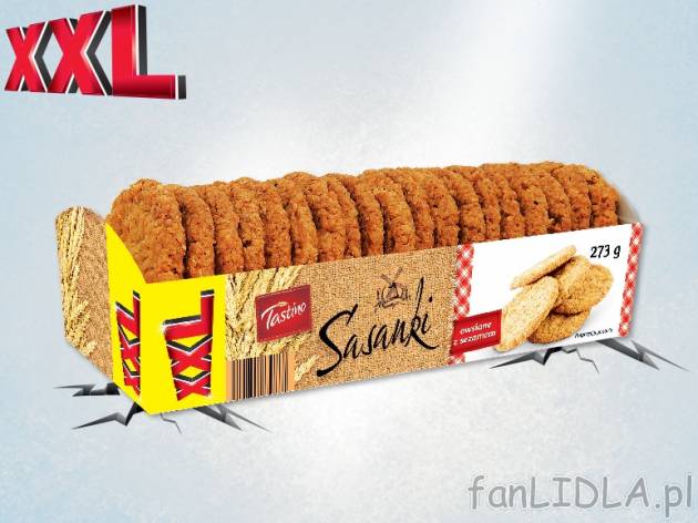 Ciastka Sasanki +30% gratis , cena 3,00 PLN za 273 g/1 opak., 1 kg=12,05 PLN.