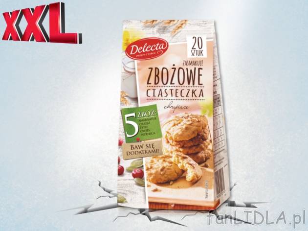 Delecta Ciasteczka zbożowe do pieczenia , cena 3,00 PLN za 300 g/ 1 opak., 1 kg=11,63 ...