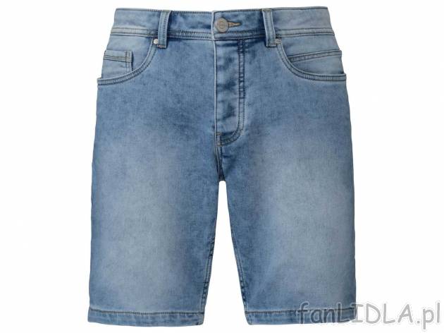 Bermudy jeansowe Livergy, cena 34,99 PLN 
- rozmiary: 50-56
- Oeko-Tex Standard ...