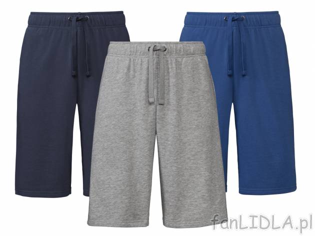 Bermudy dresowe Livergy, cena 19,99 PLN 
- rozmiary: M-XXL
- regulacja w pasie za ...