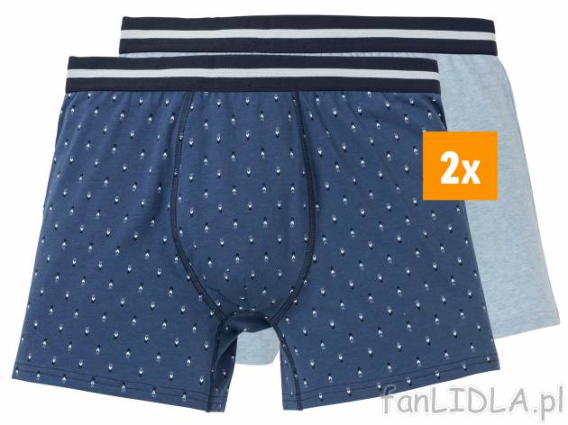Bokserki, 2 pary Livergy, cena 21,99 PLN 
- 95% bawełny, 5% elastanu (Creora&reg;)
- ...