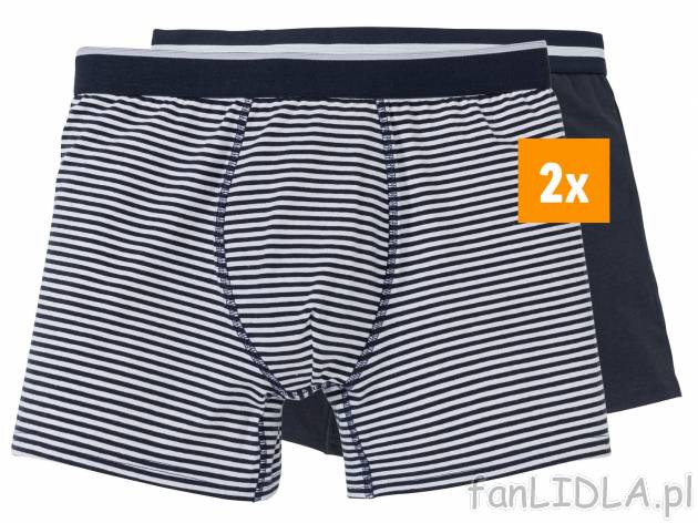 Bokserki, 2 pary Livergy, cena 21,99 PLN 
- 95% bawełny, 5% elastanu (Creora&reg;)
- ...