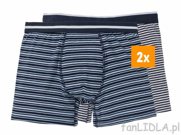 Bokserki, 2 pary Livergy, cena 21,99 PLN 
- 95% bawełny, 5% elastanu (Creora&reg;)
- ...