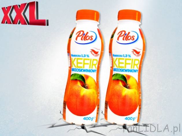 Pilos Kefir owocowy 1,3% , cena 3,00 PLN za 2 x 400 g, 1 kg=3,75 PLN. 
*cena wyłącznie ...