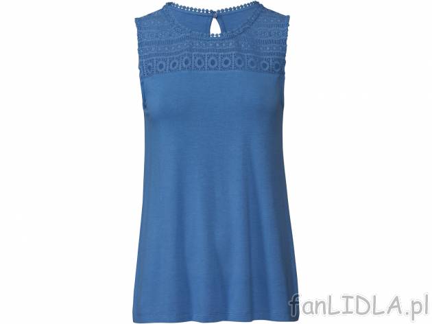 Top z koronką Esmara, cena 19,99 PLN 
- 95% wiskozy (LENZING&trade; ECOVERO&trade;), ...