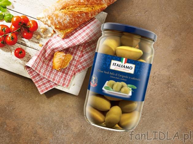Oliwki Bella di Cerignola , cena 6,00 PLN za 700 g/1 opak., 1 kg=16,64 PLN.