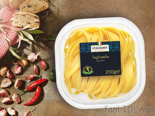 Makaron Tagiatelle/Bigoli , cena 2,00 PLN za 250 g/1 opak., 100 g=1,20 PLN.