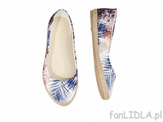 Baleriny espadryle Esmara, cena 27,00 PLN za 1 para 
- rozmiary: 38-40 
- 6 wzorów ...
