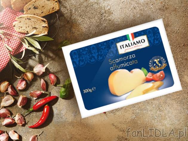 Ser Scamorza , cena 7,00 PLN za 300 g/1 opak., 1 kg=26,63 PLN.
