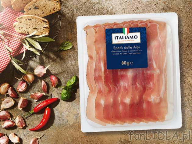Szynka wieprzowa suszona , cena 4,00 PLN za 80 g/1 opak., 100 g=6,24 PLN.